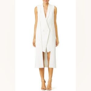 Olcay Gulsen New York Crepe Wool Double Layer Longtail Dress #1475 Sz 2/34